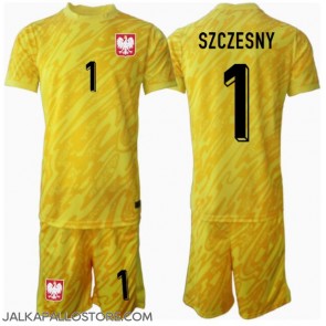 Puola Wojciech Szczesny #1 Maalivahti Kotipaita Lapsille EM-Kisat 2024 Lyhythihainen (+ shortsit)